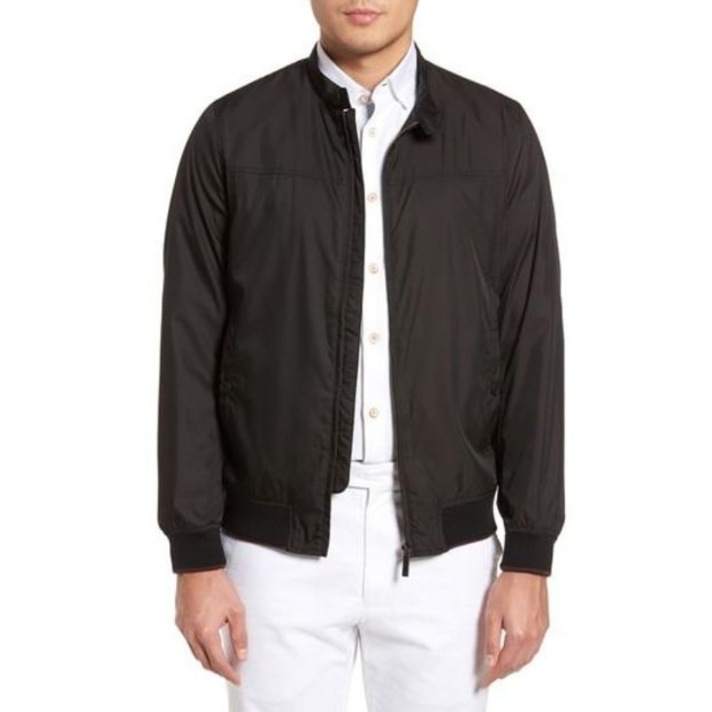 Ted Baker Black Calgar Nylon Bomber Jacket